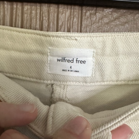 Aritzia Wilfred Free Modern Cargo Pant Cream Khaki Trousers Minimalist Utility 4 - Picture 5 of 8